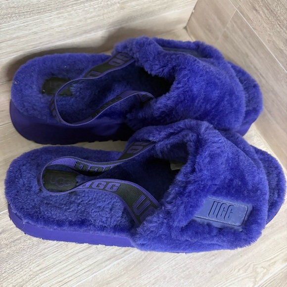 UGG Purple Logo Disco Slide Slipper Size 10 EUC - Picture 11 of 14